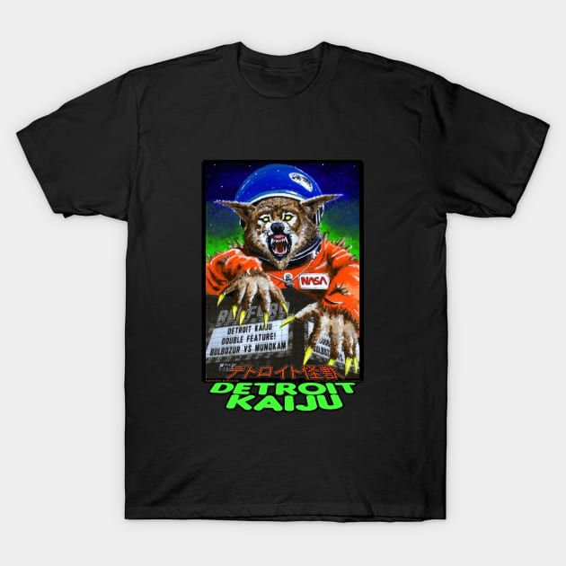 Munokam B-Movie Double Feature at The Redford Theater! - Pete Coe's Detroit Kaiju Series T-Shirt by DetroitKaiju